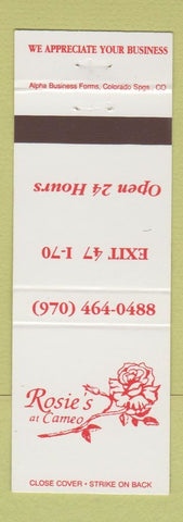 Matchbook Cover - Rosei's at Cameo