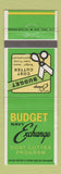Matchbook Cover - Budget Navy Exchange Cost Cutter Program