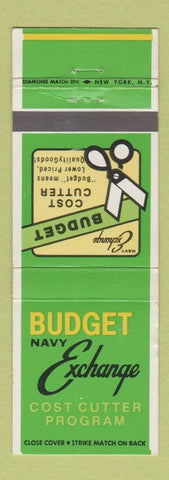 Matchbook Cover - Budget Navy Exchange Cost Cutter Program