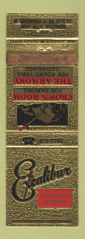 Matchbook Cover - Excalibur Restaurant West Allis WI WEAR