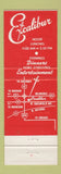 Matchbook Cover - Excalibur Restaurant West Allis WI WEAR