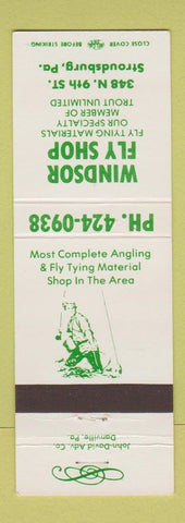 Matchbook Cover - Windsor Fly Shop fishing Stroudsburg PA