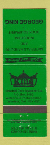 Matchbook Cover - George King Materials Handling Windsor ON WEAR