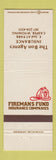 Matchbook Cover - Firemans Fund Insurance Bon Agency Casper WY