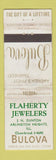 Matchbook Cover - Bulova Watches Flaherty Arlington Heights IL WORN