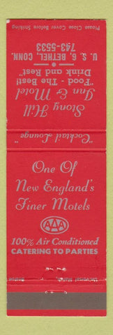 Matchbook Cover - Stony Hill Inn Motel Bethel CT