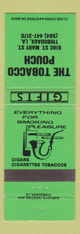 Matchbook Cover - The Tobacco Pouch Thibodaux LA
