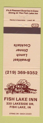 Matchbook Cover - Fish Lake Inn Fish Lake IN