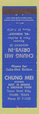 Matchbook Cover - Chung Mei Chinese Restaurant Pharr TX