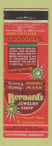 Matchbook Cover - Bernard's Jewelry Shop Portland OR