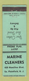 Matchbook Cover - Marine Cleaners South Plainfield NJ