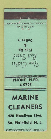 Matchbook Cover - Marine Cleaners South Plainfield NJ