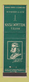 Matchbook Cover - Hotel William Penn Pittsburgh PA