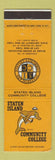 Matchbook Cover - State Island Community College NY WEAR