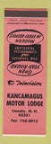 Matchbook Cover - Kancamagus Motor Lodge Lincoln NH