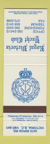 Matchbook Cover - Royal Victoria Yacht Club Victoria BC