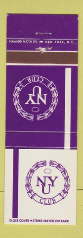 Matchbook Cover - New York University Club New York City