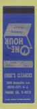 Matchbook Cover - Eddie's Cleaners Union City NJ SAMPLE