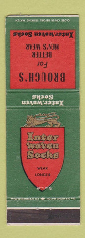 Matchbook Cover - Inter Woven Socks Brough's Men's Clothes