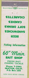 Matchbook Cover - 60 Main Bait Shop Isleton CA