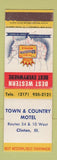 Matchbook Cover - Town & Country Motel Clinton IL Best Western