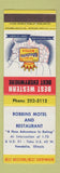 Matchbook Cover - Robbins Motel Restaurant Vandalia IL Best Western