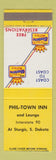 Matchbook Cover - Phil Town Inn Sturgis SD Best Western