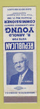 Matchbook Cover - R Arnold Young Lawrence County Commissioner 1955 WEAR