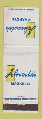 Matchbook Cover - Alexander's Markets Grocery WEAR