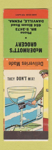 Matchbook Cover - McDermott's Grocery Danville PA