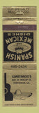 Matchbook Cover - Constancio's Mexican Restaurant Thibodaux LA