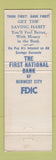 Matchbook Cover - First National Bank Midwest City OK