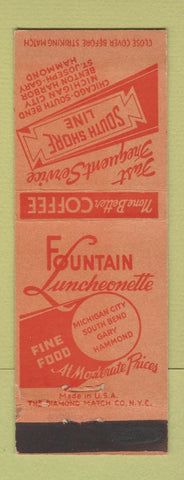 Matchbook Cover - South Shore Line Michigan City South Bend Gary Hammond IN