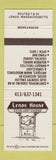 Matchbook Cover - Lenox House Lenox MA