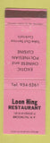 Matchbook Cover - Loon Hing Chinese Restaurant Brooklyn NY