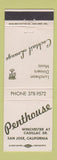 Matchbook Cover - Penthouse Cocktail Lounge San Jose CA