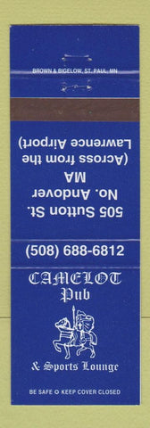 Matchbook Cover - Camelot Pub Sports Lounge North Andover MA