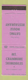 Matchbook Cover - Mount Cranmore Skimobiles snowmobiles North Conway NH