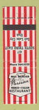 Matchbook Cover - Max Mercier Le Parisien Restaurant Salt Lake City UT