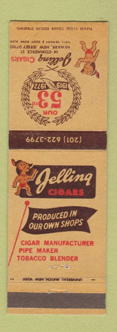 Matchbook Cover - Jelling Cigars Tobacco Newark NJ Indian