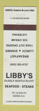 Matchbook Cover - Libby's Restaurant Keene NH
