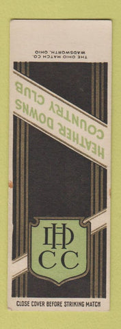 Matchbook Cover - Heather Downs Country Club SAMPLE