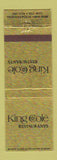 Matchbook Cover - King Cole Restaurants Indianapolis IN Dayton