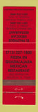 Matchbook Cover - El Palenque Mexican Restaurant Spring Houston TX