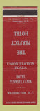 Matchbook Cover - Hotel Pennsylvania Washington DC