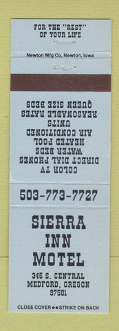 Matchbook Cover - Sierra Inn Motel Medford OR