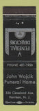 Matchbook Cover - John Wojcik Funeral Home Harrison NJ WEAR