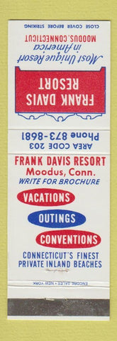Matchbook Cover - Frank Davis Resort Moodus CT