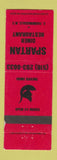 Matchbook Cover - Spartan Diner Restaurant East Farmingdale NY WEAR
