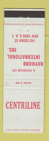 Matchbook Cover - Centriline Raymond International New York City